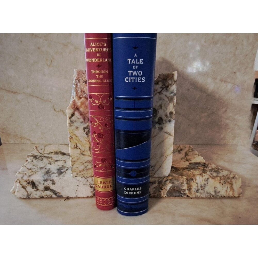 Natural Stone Bookends- Alaska White Granite